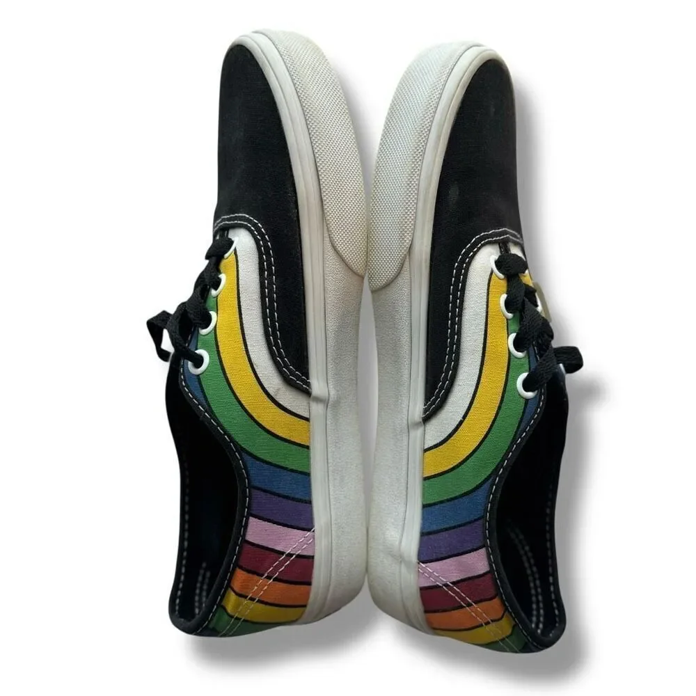 Vans Authentic Refract Rainbow Stripe Unisex Sneakers Size 5.5 Multicolor